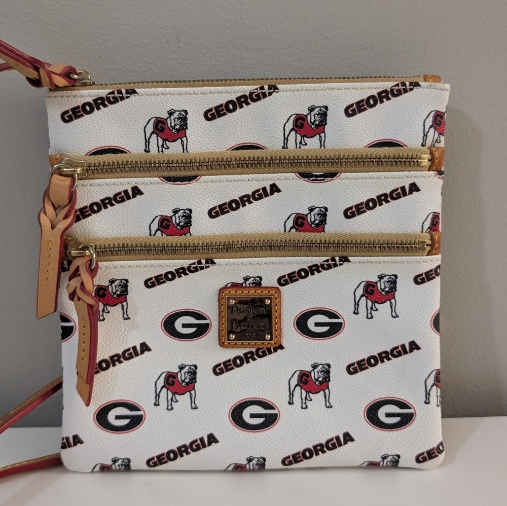 Dooney & Bourke White Georgia Bulldawgs UGA Crossbody Bag